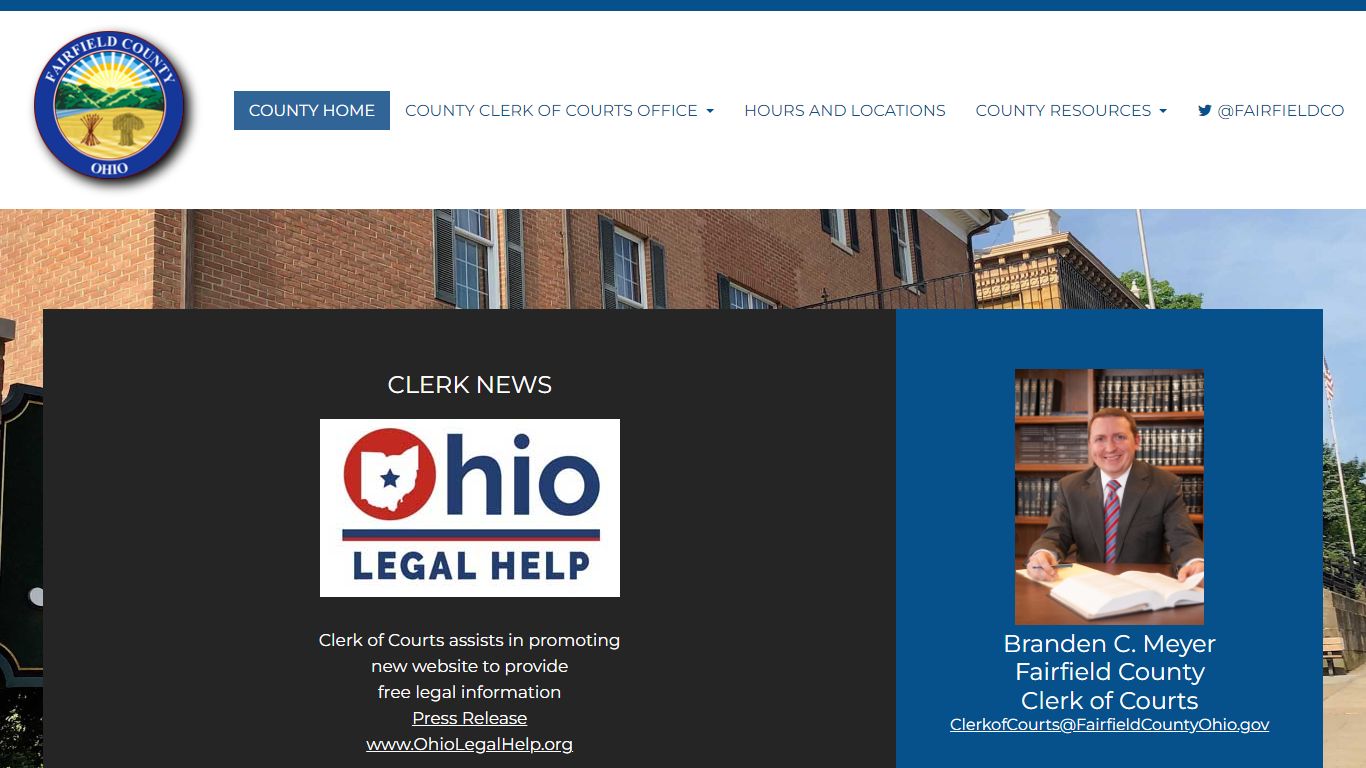 Fairfield County Clerk of Courts, Lancaster, Ohio